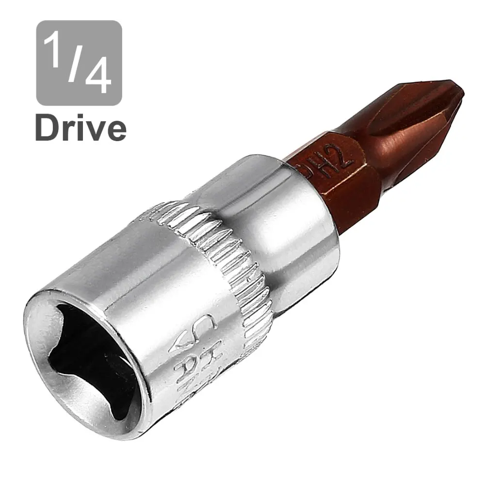UXCELL 2 шт. 1/4 дюймовый диск PH2 Philips Bit Socket S2 сталь для превосходной твердости