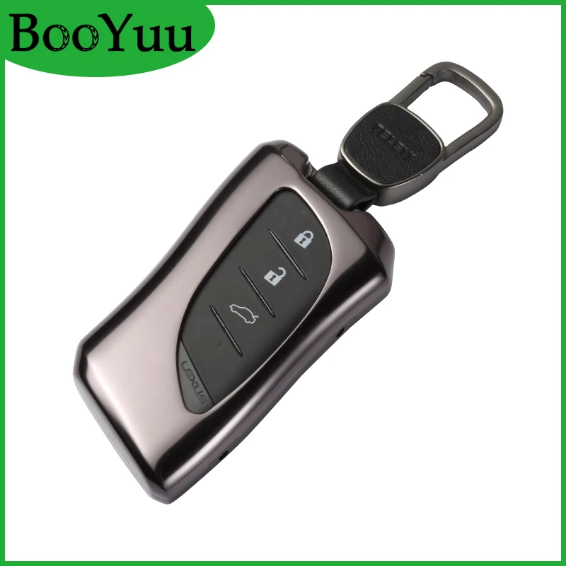 Booyuu Fashion Aluminium Alloy 3button Remote Key Car key Case Cove For Lexus ES LS LC 2018 keychain Accessories | Автомобили и