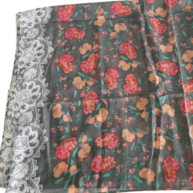 2019 модные весенние легкие женские пляжные длинные большие шарфы с принтом кошки