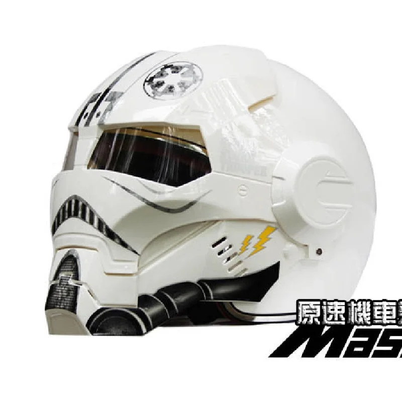 Шлем мотоциклетный с открытым лицом белый|ironman motorcycle helmet|face helmetmotorcycle helmet |