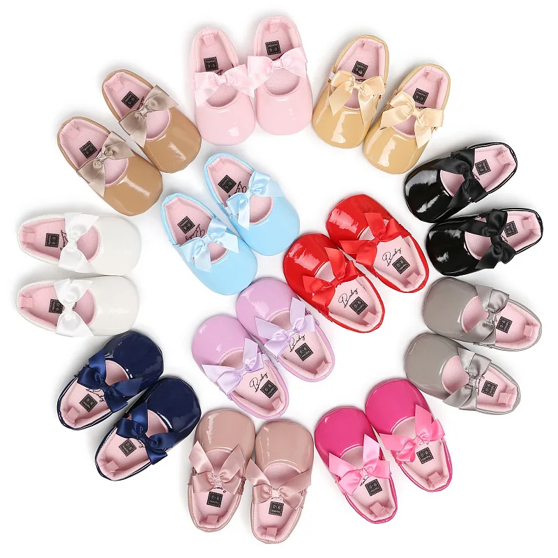 

Spring and Autumn 0-1 years old female baby fashion princess shoes soft bottom non-slip shoes baby toddler shoes