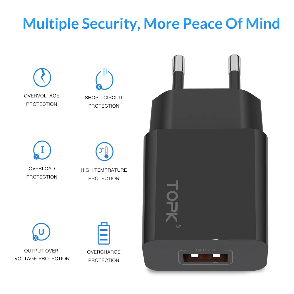 TOPK B143Q мини 18 Вт Quick Charge 3 0 USB зарядное устройство для iPhone samsung Xiaomi huawei мобильного