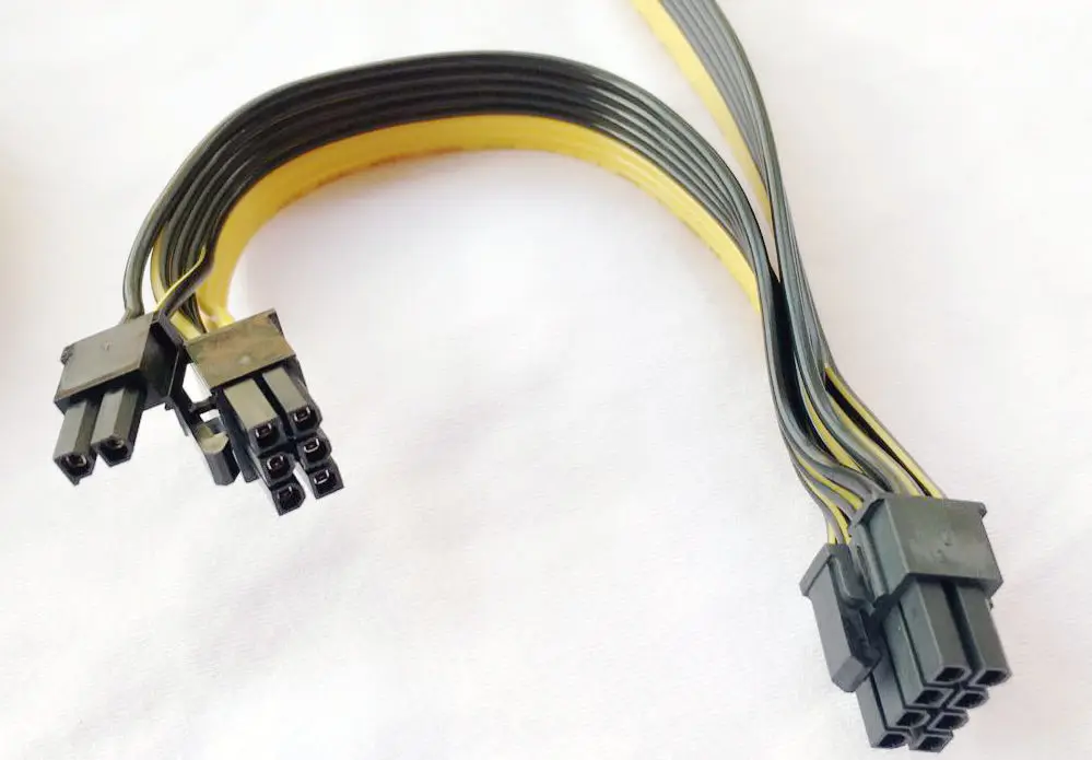 3 шт. 18AWG 8 контактный двойной (6 + 2) Штекерный кабель питания PCI E разветвитель для