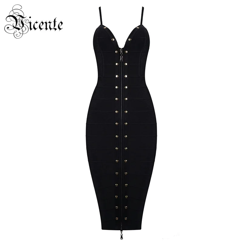 VC 2020 новое горячее Модное Элегантное украшенное заклепками спереди на молнии