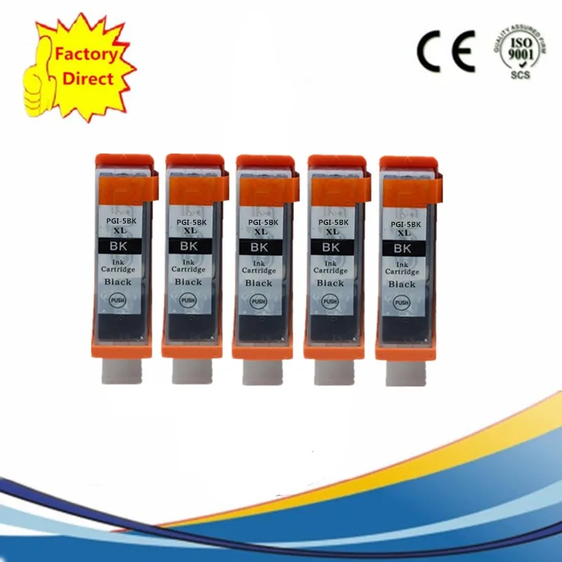 5BK PGI-5BK PGI 5 5BK PGI-5 CLI-8 Замена чернильных картриджей для Canon Pixma MP-530 MP-600 MP-600R MP-800 MP-800R MP-810 MP-830 - Цвет: 5BK