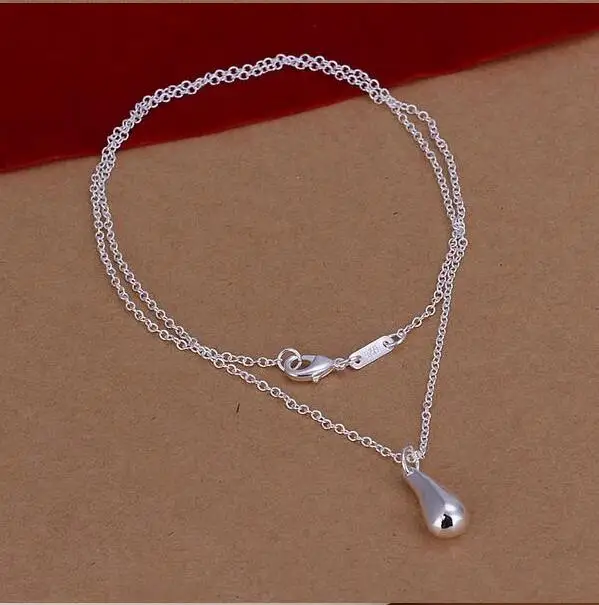 Хит комплекты из стерлингового серебра 925 пробы серьги-капли кольцо ожерелье