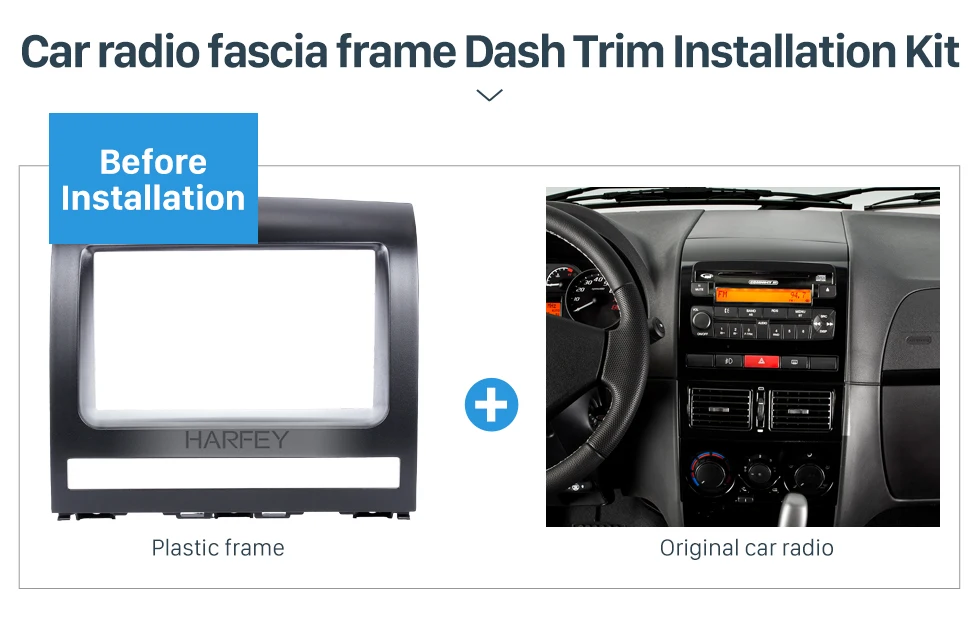 Harfey Двойной Дин Радио фасции отделка панели рамка Dash комплект для 2006 2007 2008 FIAT PERLA-2012 Fiat Albea Siena Palio