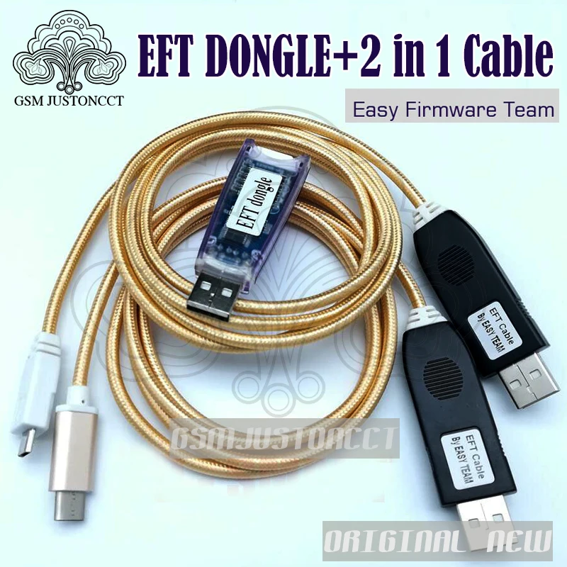 2018 Новинка 100% оригинальная прошивка TEMA / EFT DONGLE + кабель UART 2 в 1 Бесплатная