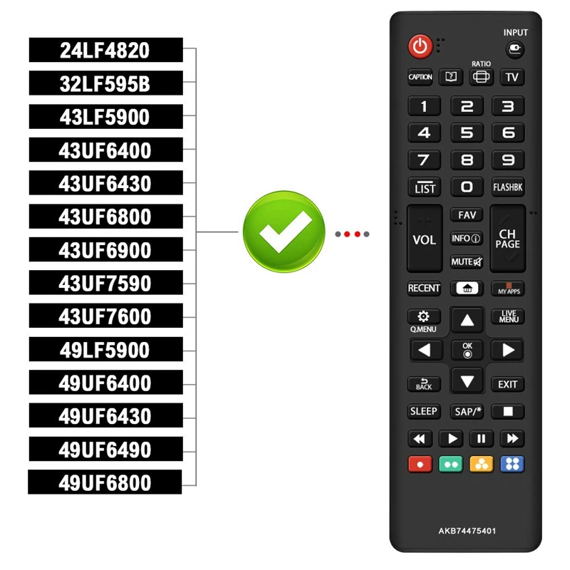 Новая Замена для Lg Tv пульт дистанционного управления Akb73975701 Akb75055701 Akb73975702 Akb74475401
