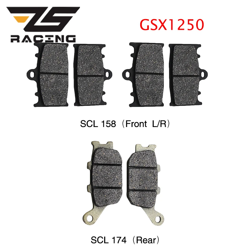 ZS Racing Semi Metal для Suzuki GSX1250 2010 2011 2012 мотоциклетные передние дисковые тормозные