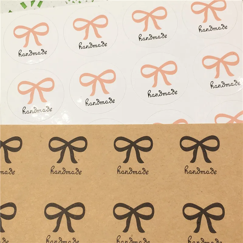 5000 шт./лот круглый напечатанный выше ручной работы и бабочка фестивальный стикер