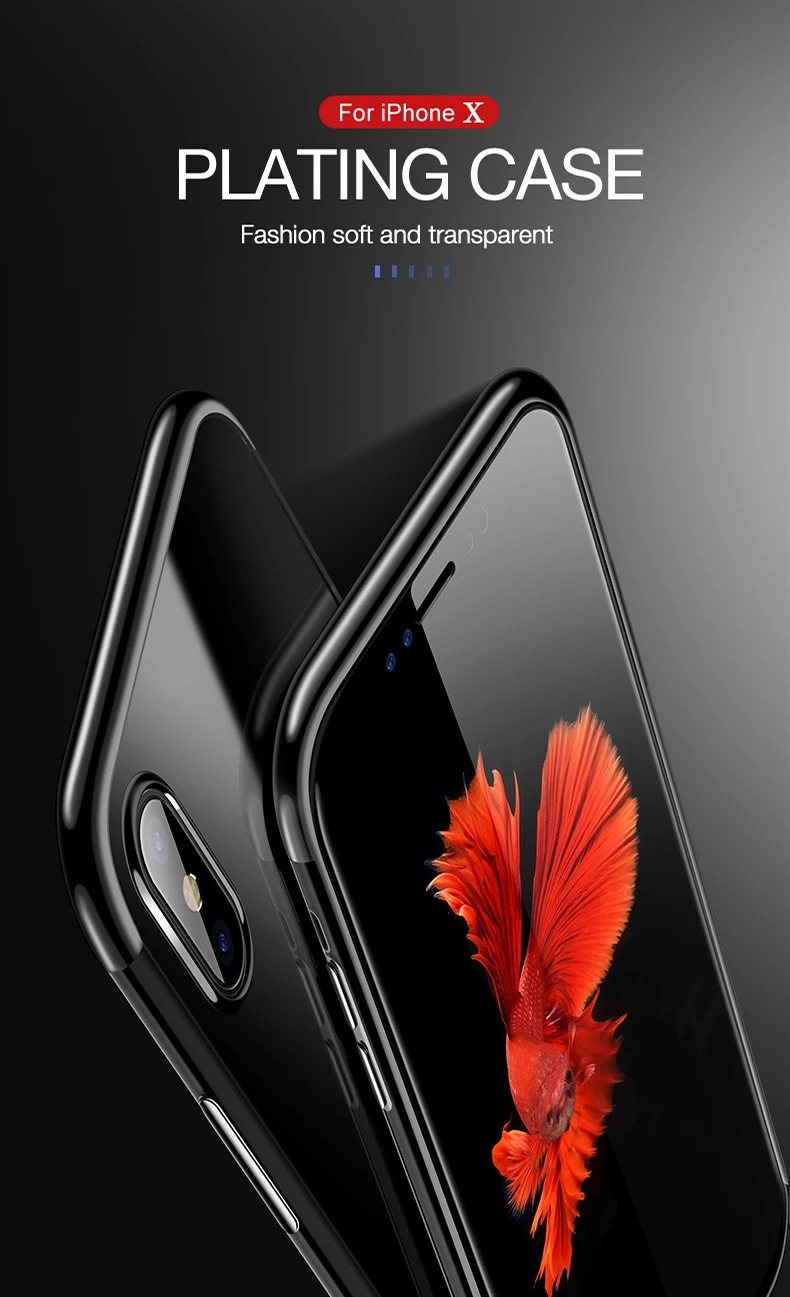 Роскошный модный прозрачный мягкий чехол для мобильного телефона из ТПУ с