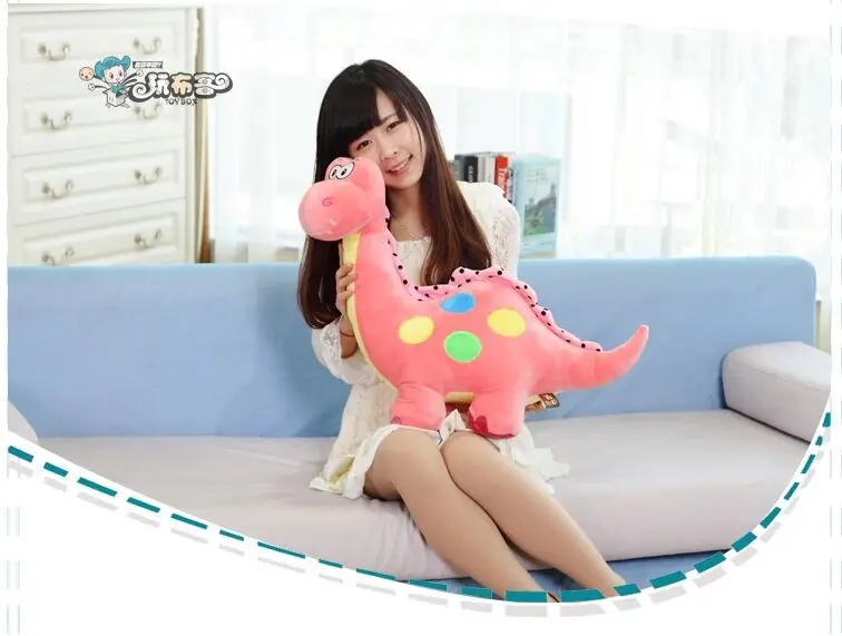 Милая плюшевая розовая игрушка динозавр Мультяшные пятна женский подарок около