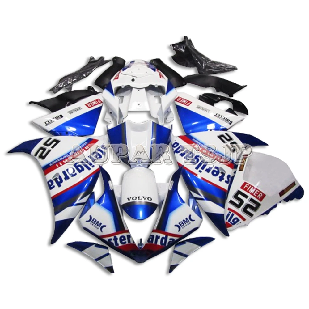 

White Blue 52 Decals Injection Molding Sportbike Cowlings For Yamaha YZF1000 R1 2009 2010 2011 2009 - 2011 Complete Bodywork Kit