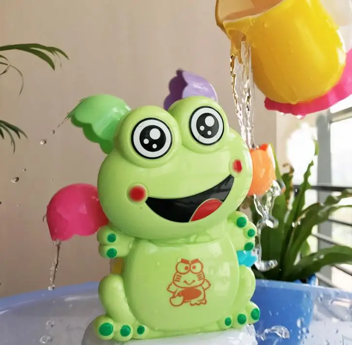 Забавная водяная игра игрушка для ванны Лягушка смеситель для душа Детские слив ванны игрушки для ванной комнаты для детей или пляжная игрушка в летний подарок на день рождения