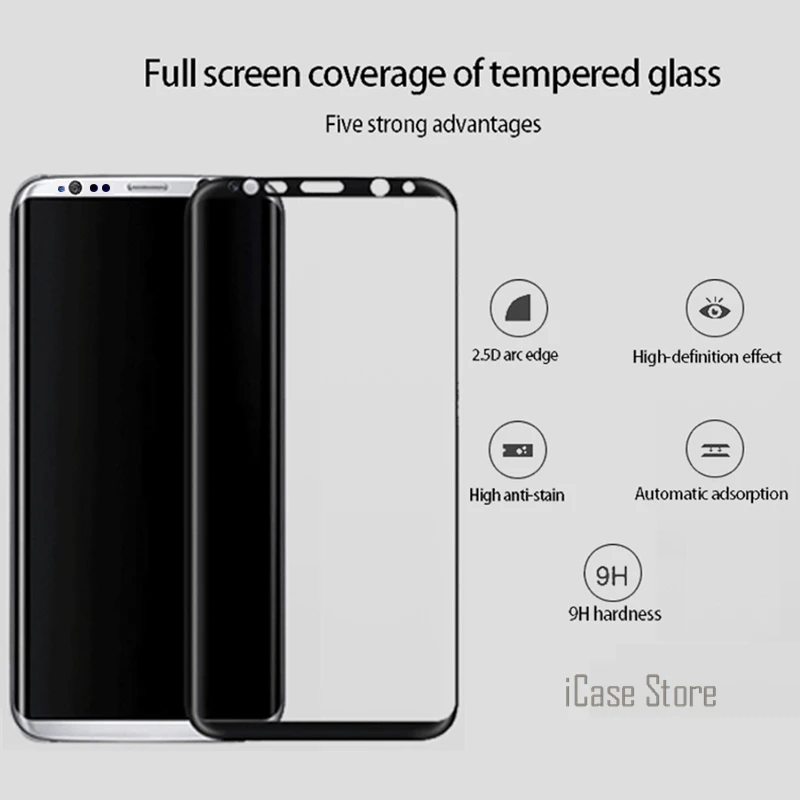 3D полный охват закаленное Стекло для Samsung Galaxy S8 плюс S7 Edge S6 Edge J5 J7 J2 Prime A3 a5 Экран протектор
