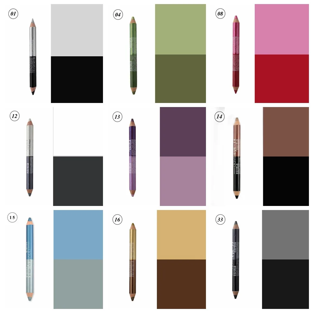 

Double-headed Durable Sweatproof Eye Shadow Eyeliner Pencil Colorful Highlighter Glitter Eye Liner Eye Makeup Tools Cosmetics