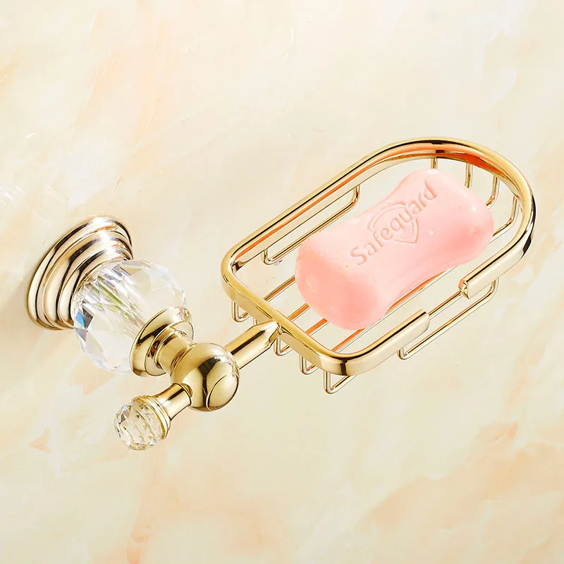 Хрустальная и нефритовая Золотая ванная комната кухонная корзина для мыла