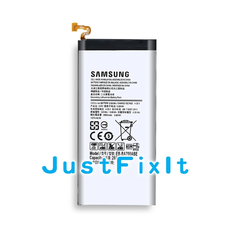 EB-BA700ABE Original Replacement Battery For Galaxy A7 2015 A700 A700S A700L A700FD Genuine Phone 2600mAh | Мобильные телефоны и