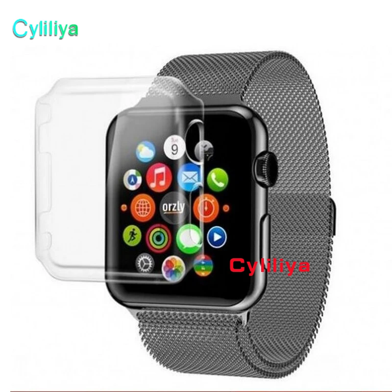 1000 шт прозрачный жесткий чехол для часов ультра тонкий Apple Smart Watch S1 S2 38 мм 42