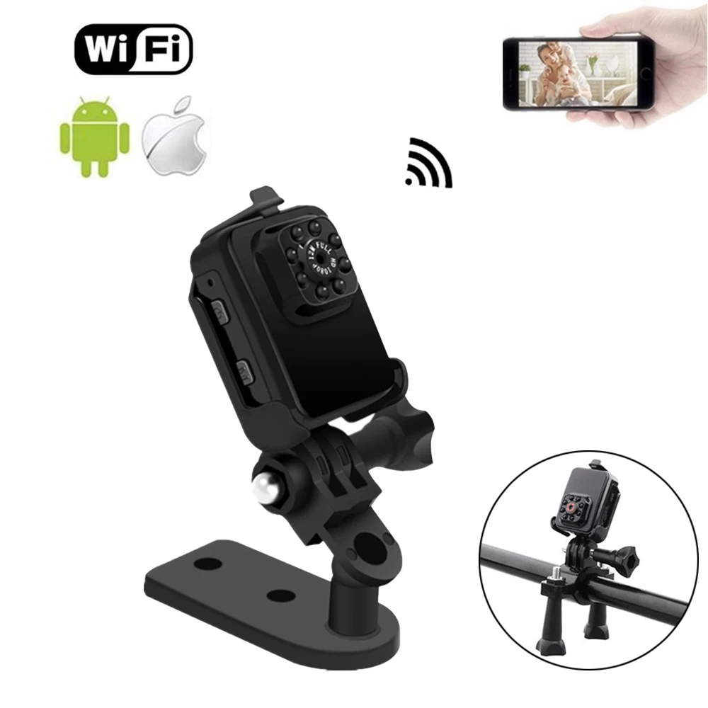 Мини WiFi Спортивная камера велосипедная Full HD 1080P микро DVR видеокамера портативная