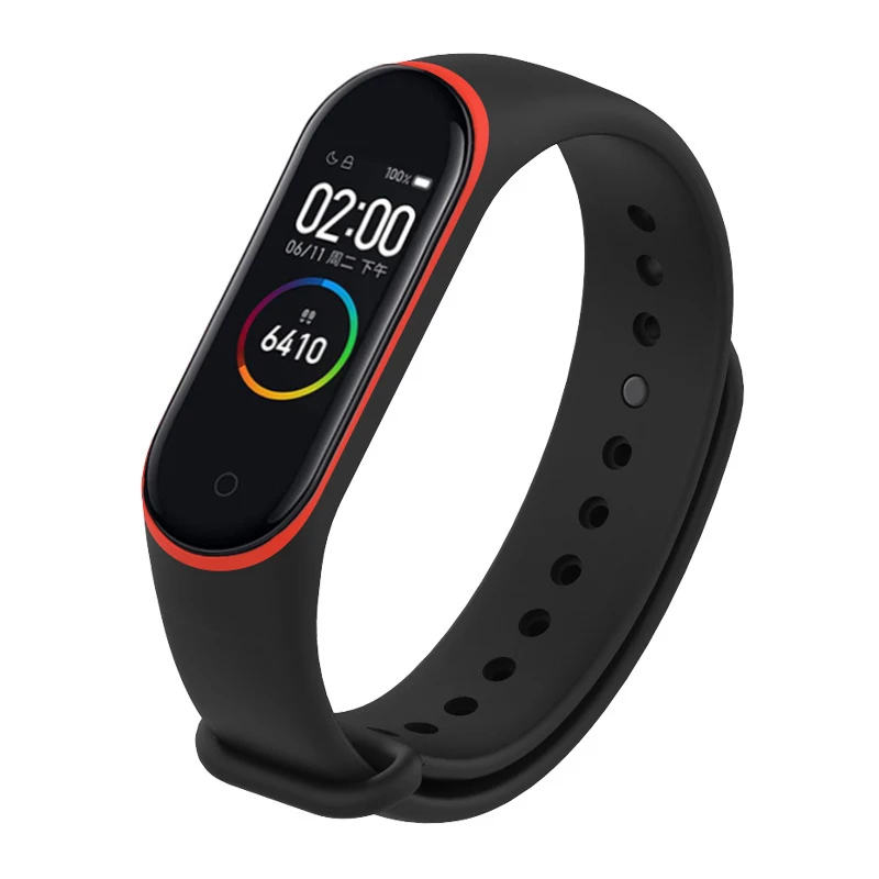 Ремешок силиконовый для Xiaomi Mi Band 4 3 сменный Браслет наручных часов двухцветный