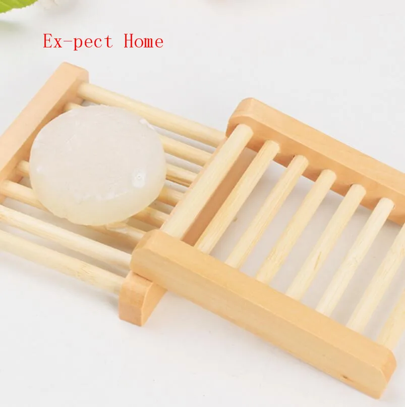 100 шт ванны душ ванная комната натуральная деревянная мыльница лоток для мыла
