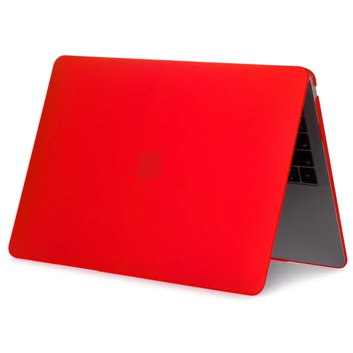 Matte red Матовые чехлы для ноутбуков Apple macbook Air 13 11 Pro retina 12 13,3 15,4, чехол для Macbook New air 13 pro 13 с сенсорной панелью - Цвет: Matte red