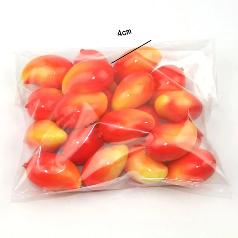 Red Mango 20 шт. миниатюрная растительная модель игрушка для домашнего декора набор поддельных девочек развивающий детский подарок кухонный реквизит мини искусственный фрукт - Цвет: Red Mango