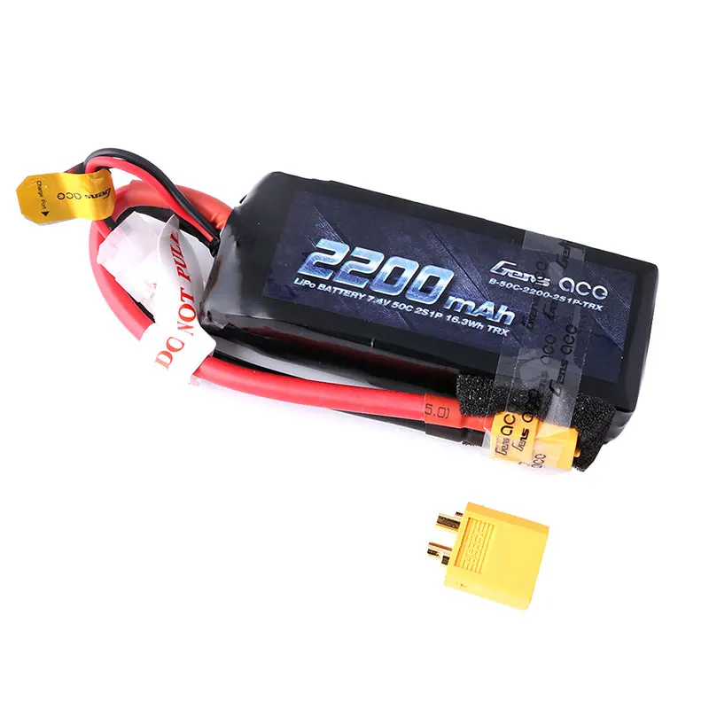 Gens ace 2s Lipo аккумулятор 2200mAh 7,4 V 50C XT60 TRX разъем для Traxxas Emaxx 1/16 VXL модели RC автомобильный аккумулятор Heli самолет инструмент для лодок