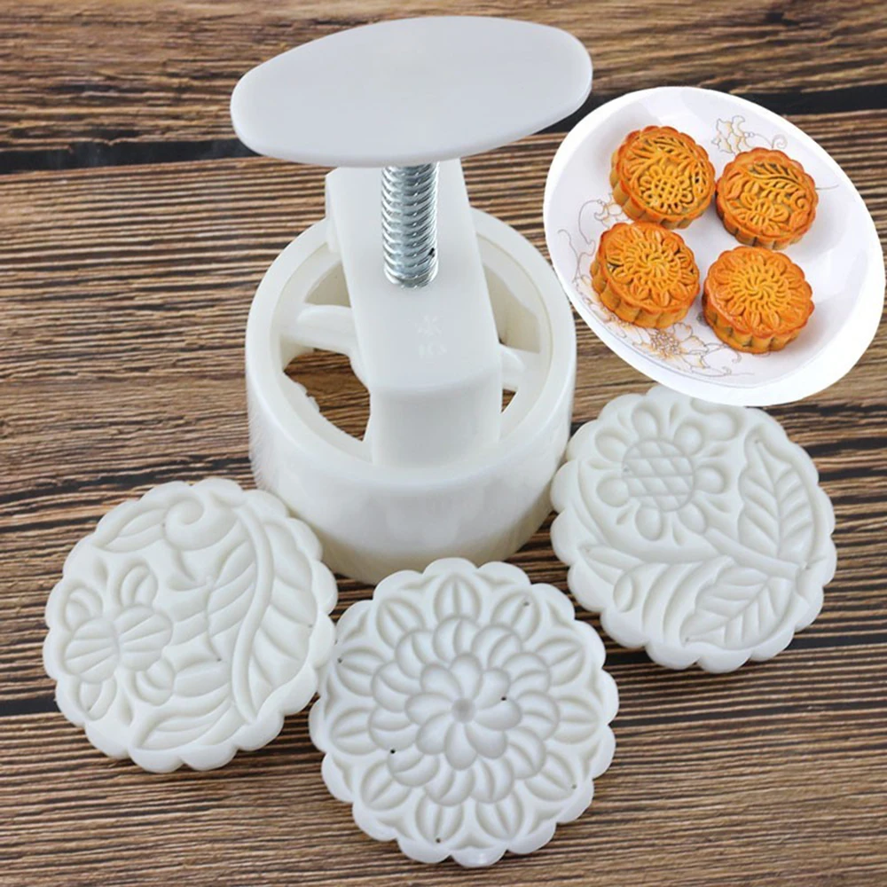 16 шт./компл. цветок Лунный пряник пресс-форм DIY ручной Давление Fondant(сахарная) для лунных пряников печенья прессформы праздника середины осени выпечки инструменты