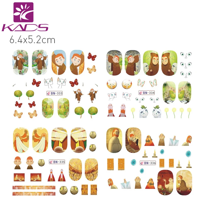 KADS BN325 336 секреты Келл Дизайн Мультфильм Симпатичные Полное Покрытие Nail Art Воды