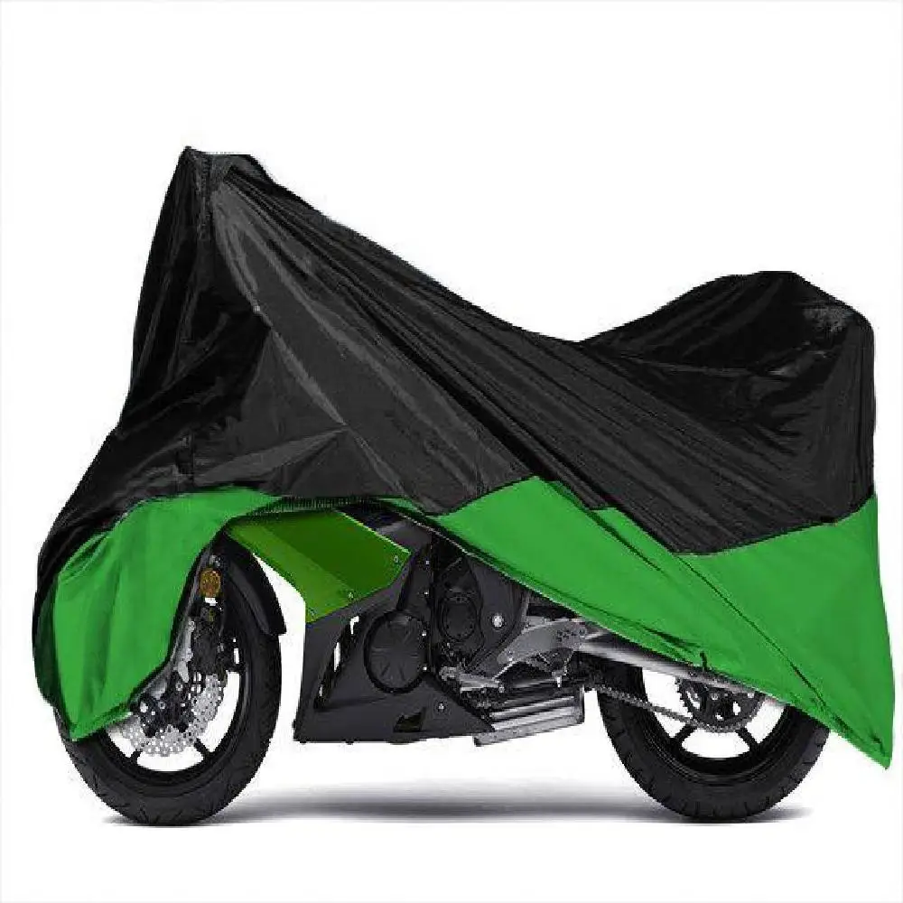 Partol L Black Green Motorcycle Cover Weatherproof Fadeproof Washable Anti-UV Protect Motorbike Against Rain Snow Dirt Sun Rays |