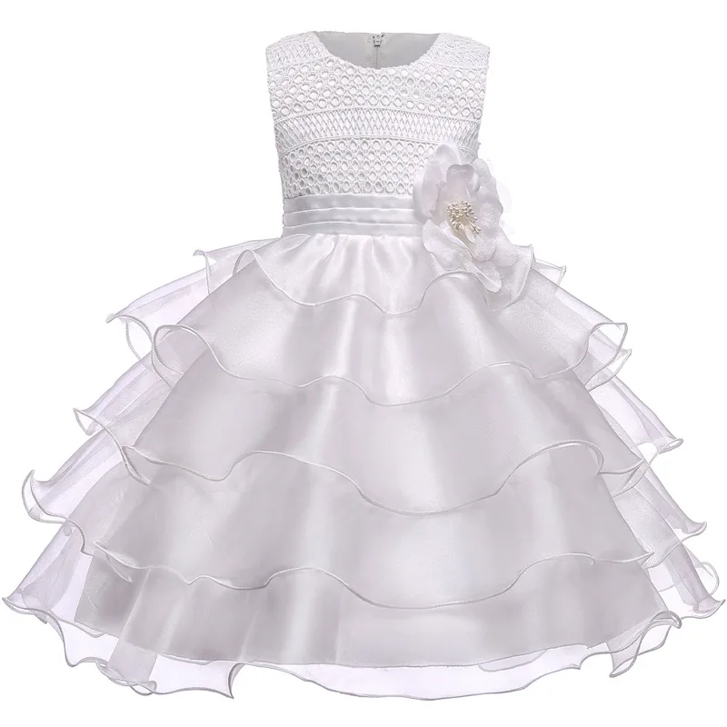 Детское вечернее платье принцессы белое элегантное на день рождения и свадьбу