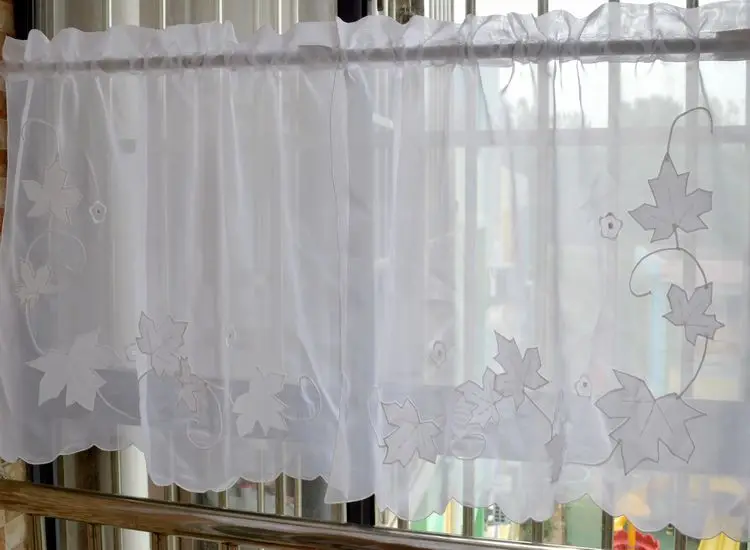 Модная вышитая аппликация готовая продукция кофейная занавеска кухонная