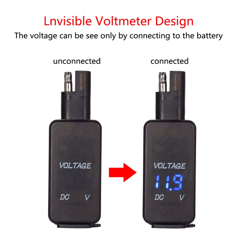 Прочный автомобильный мотоцикл легко использовать 12-24 в SAE к USB UV двойной порт