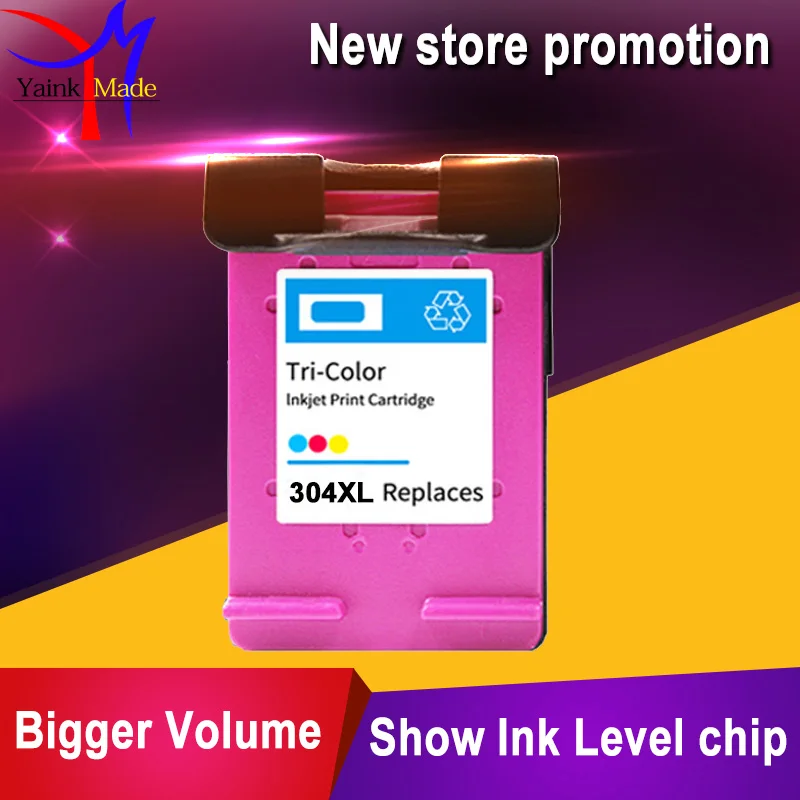 304XL Tri-colors Черный трех цветов Восстановленный струйный для hp 304 304XL сменный картридж для принтера для hp с чернилами hp Deskjet 3700 3720 3730 3732 принтеры - Цвет: 304XL Tri-colors