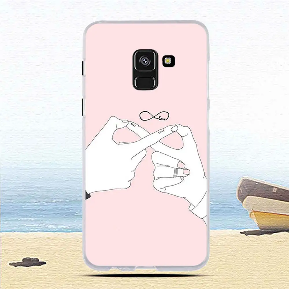 Новый окрашенный Мягкий силиконовый чехол для Samsung Galaxy A8 2018 A530 A530F телефона задняя