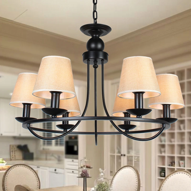 Американская кантри железная люстра недорогой 4 рычажный 6 8 осветительный прибор