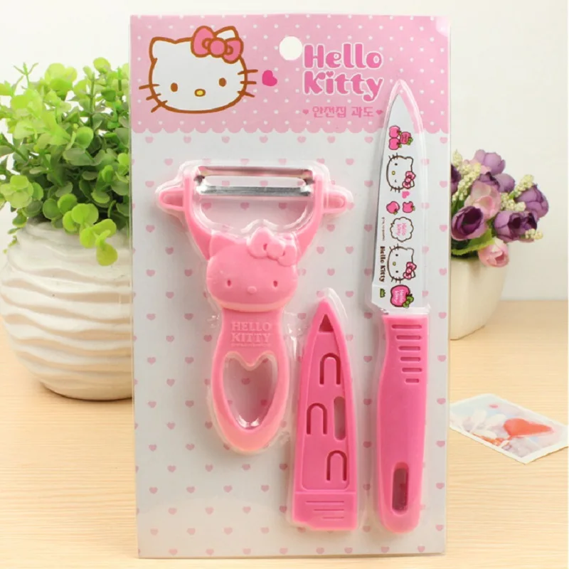 Кухня Инструменты для украшения розовый Кот Неко рисунок Hello kitty Овощечистка
