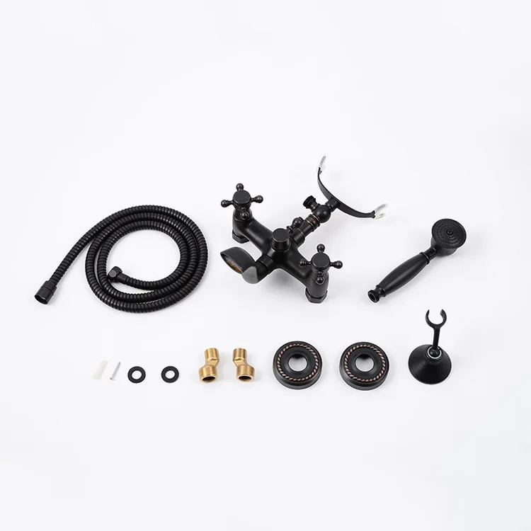 Бесплатная доставка в стиле ретро черный бронзовый цвет смеситель для душа