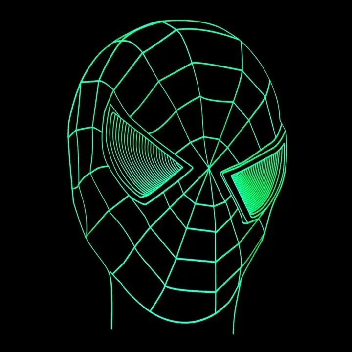 3D меняющая настроение лампа вспышка игрушка Капитан Америка Человек паук