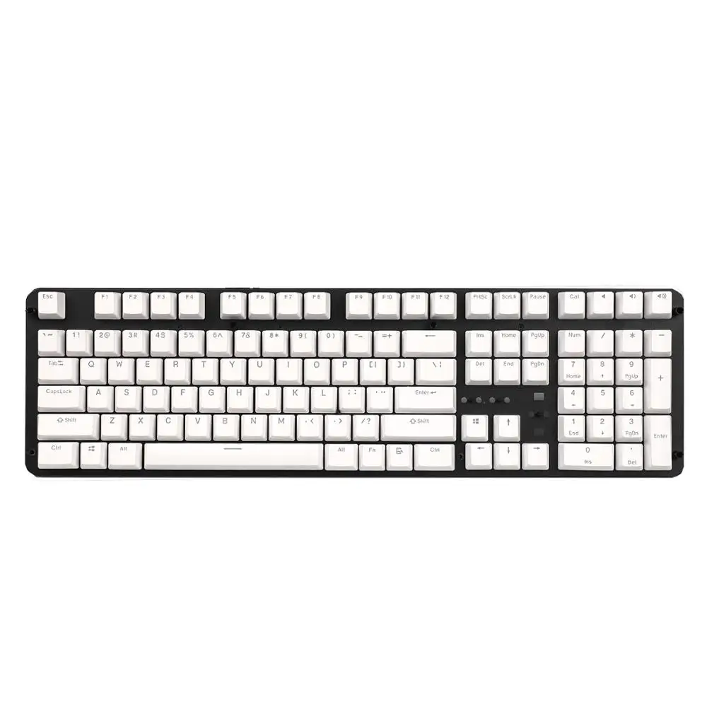 YMDK PBT черно белый OEM профиль 108 клавиша Douhle выстрел Блестящий через Keycap для Corsair