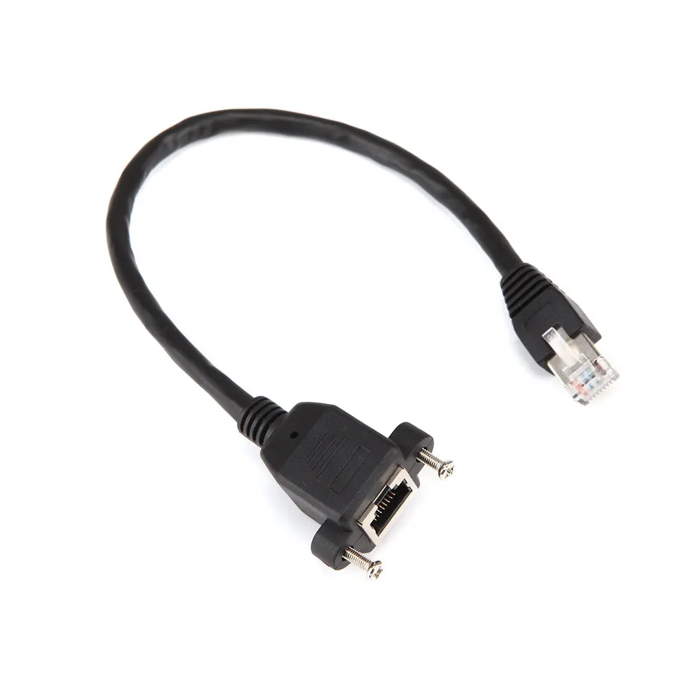 RJ45 мужчин и женщин Винтовые Панель крепление локальной сети Ethernet 0 3 м удлинитель