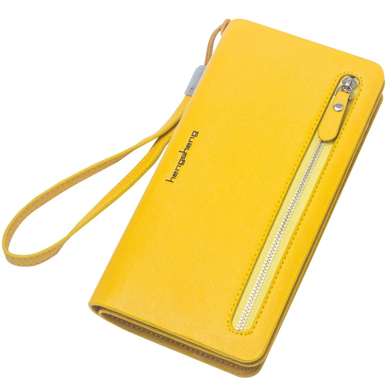 Women Famous Brand Designer High Quality Leather Wallet Female Zip Fashion Dollar Price Long Woman bag Purses |