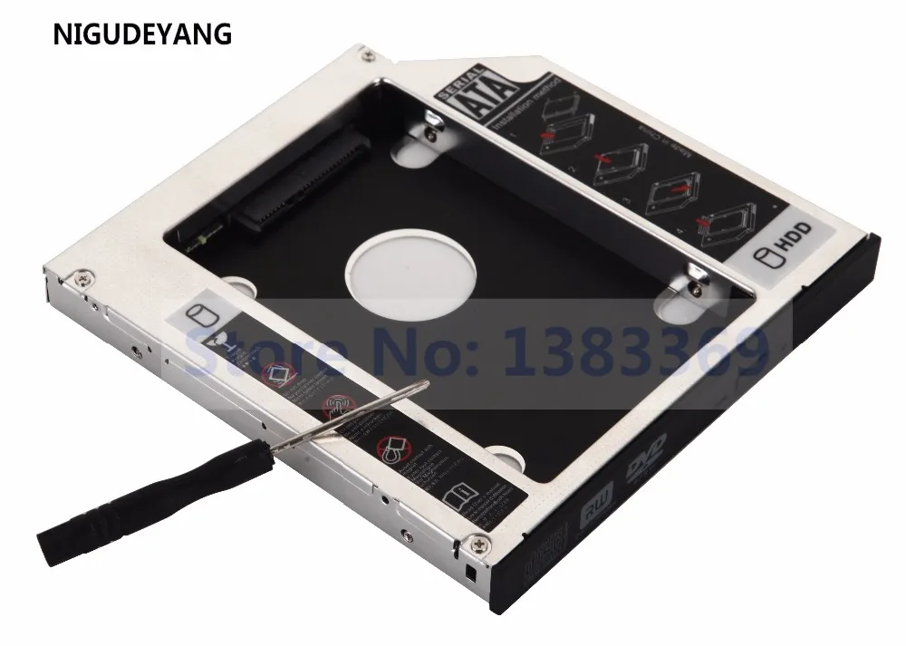 

NIGUDEYANG SATA 2nd HDD SSD Drive Caddy Adapter for Dell Latitude E5400 E5500