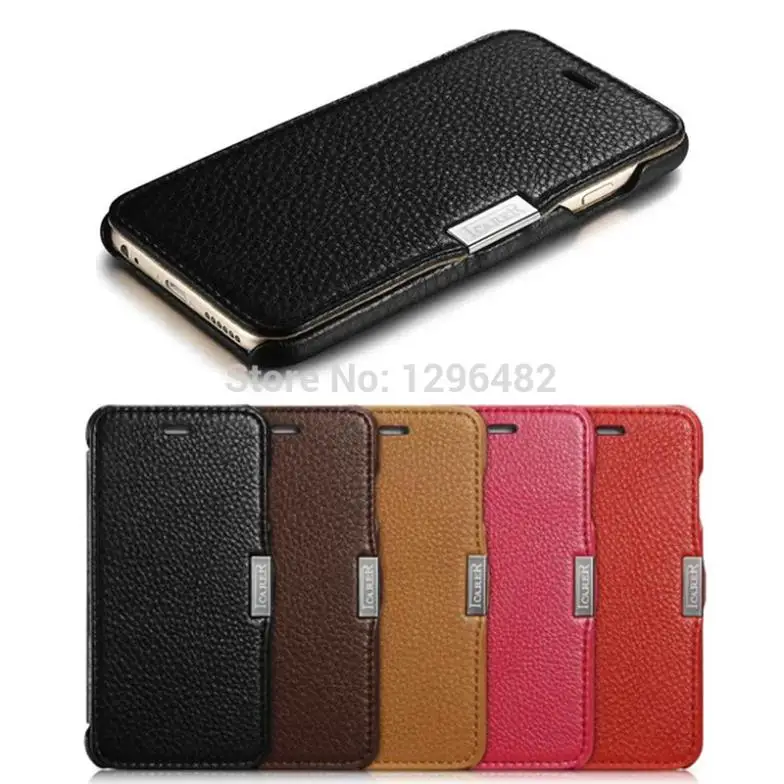 2015 Durable stylish Magnetic Lichee Pattern Premier Real Leather Original Flip Case Slim-fit For iPhone 6 4.7 inch |