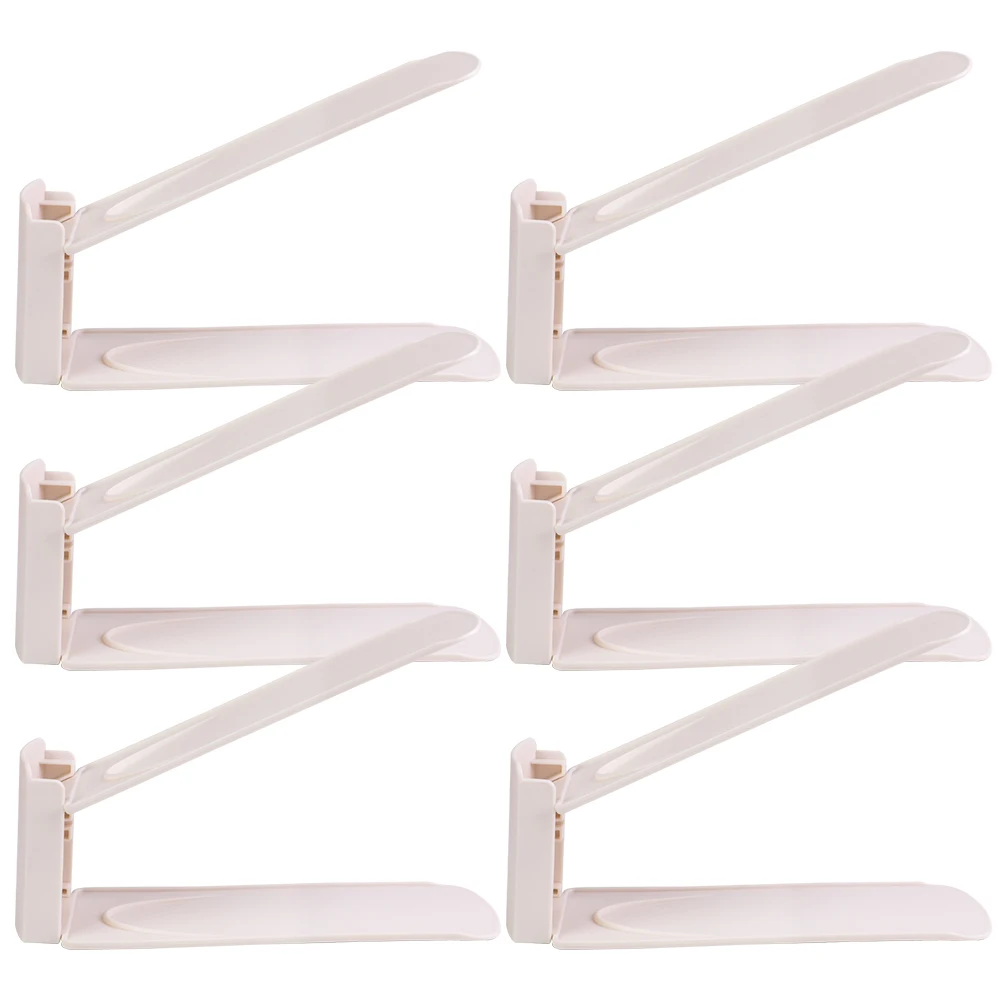 6PCs Apricot 2/4/6/8/10 шт. Регулируемый органайзер для обуви Современная двойная стеллаж для хранения обуви Space Saver обувь органайзеры стенд полка для Гостиная - Цвет: 6PCs Apricot