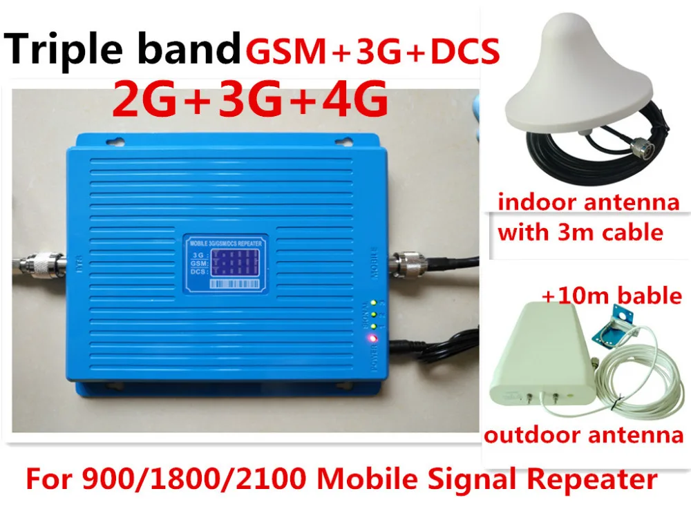2G 3g 4G GSM 900 WCDMA 2100 LTE 1800 трехдиапазонный повторитель сигнала мобильного телефона