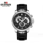 Светящиеся оригинальные мужские часы GUANQIN 2020, роскошные модные мужские кварцевые часы, спортивные повседневные мужские наручные часы с кожаным ремешком для мужчин, часы